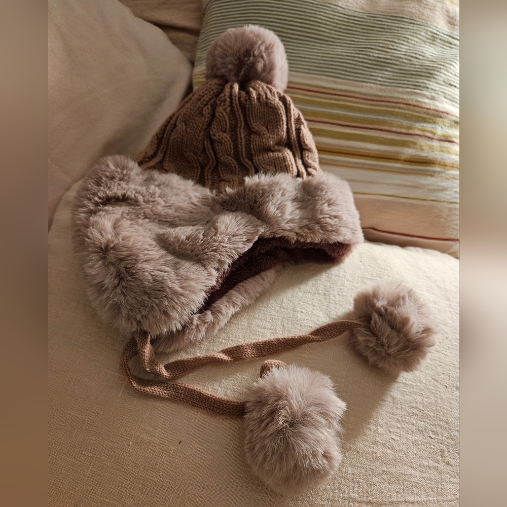 Soft Mauve （Dusty Rose) Earflap Hat